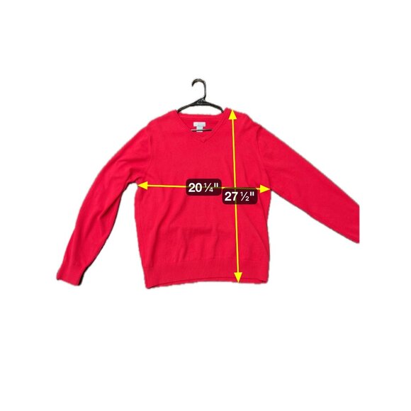 JCP Red V Neck Sweater Mens Combed Cotton Sz Large - Picture 7 of 10